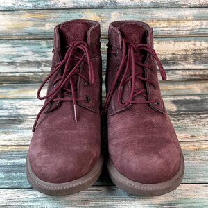 Kodiak Boots Size 6M Burgundy Waterproof Leather Ankle Lace Up Casual Combat